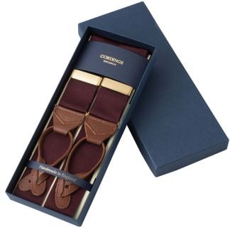 Cordings Claret Ribbon Braces Main Image