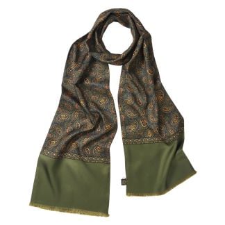 Cordings Green English Madder Print Stag Scarf Main Image