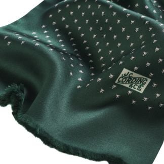 Cordings Green Silk Fox Head Scarf Dif ferent Angle 1