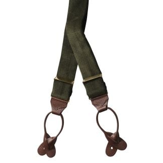 Cordings Olive Fine Cord Braces Dif ferent Angle 1