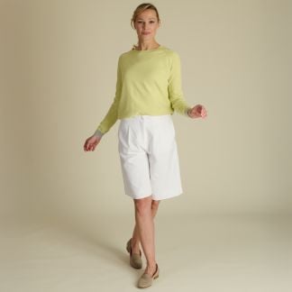 Cordings White Alexandra Linen Shorts Main Image
