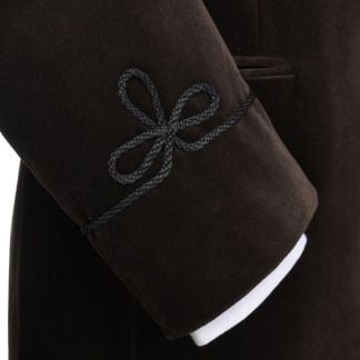 Cordings Chocolate Velvet Smoking Jacket Dif ferent Angle 1