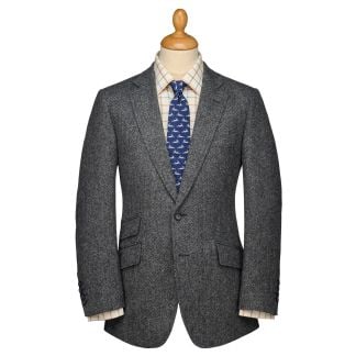 Cordings Charcoal Grey Haworth Herringbone Blazer Main Image