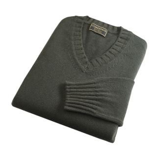 Cordings Green Walker V-Neck Jumper Dif ferent Angle 1