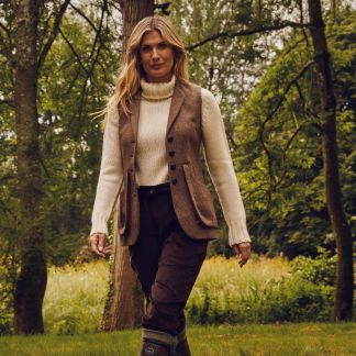 Cordings Brown Gillingham Tweed Vest Dif ferent Angle 1