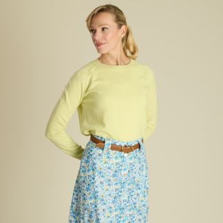 Cordings Lime Lambswool and Cashmere Poppy Crew Main Image