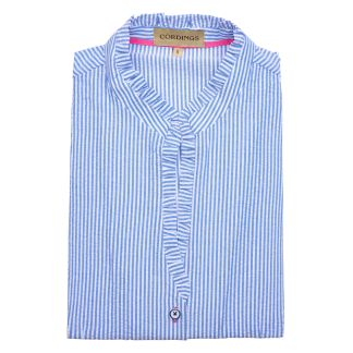 Cordings Navy Seersucker Sleeveless Shirt Dif ferent Angle 1