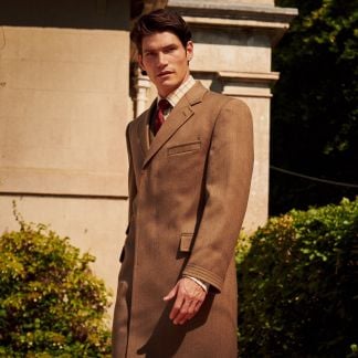 Cordings Fawn Original Covert Coat Dif ferent Angle 1