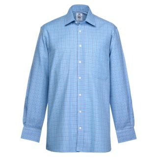 Cordings Blue Cresta Tattersall Shirt Dif ferent Angle 1