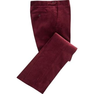 Cordings Wine Corduroy Trousers Main Image