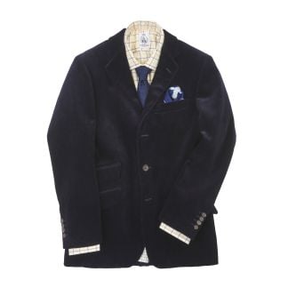 Cordings Navy York Corduroy Jacket  Dif ferent Angle 1