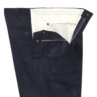 Cordings Navy Zip Fly Needlecord Trousers Dif ferent Angle 1