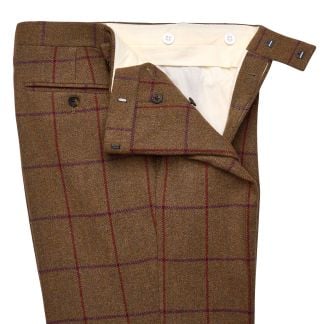 Cordings Dartmoor Purple Check Trousers Dif ferent Angle 1