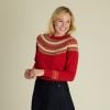Red Retro Geelong Fairisle Jumper