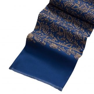Cordings Navy Hunting Paisley Silk Scarf Dif ferent Angle 1