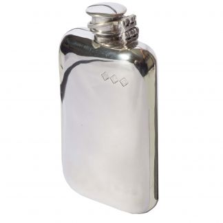Cordings 6oz Pewter Flask  Dif ferent Angle 1