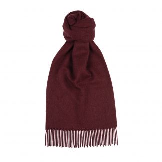 Cordings Burgundy Speyside Cashmere Scarf Dif ferent Angle 1