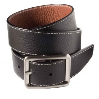 Cordings Black Brown Calf Grain Reversible Leather Belt Dif ferent Angle 1