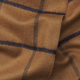 Cordings Camel Windowpane Cashmere Scarf Dif ferent Angle 1