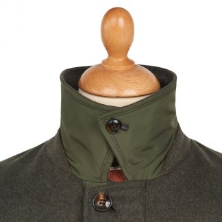 Cordings Green Harold Wool & Cashmere Waterproof Coat Different Angle 1