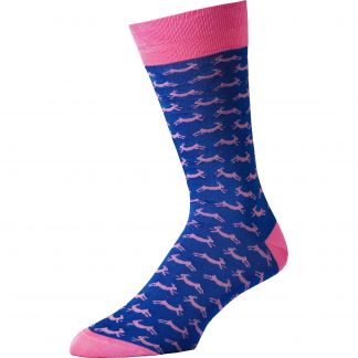 Cordings Royal Blue Hare Heel and Toe Sock Main Image