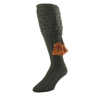 Cordings Olive Crown Shooting Stocking with Garter Dif ferent Angle 1