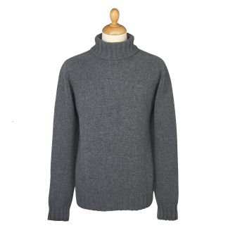Cordings Grey Submariner Roll Neck Jumper Dif ferent Angle 1