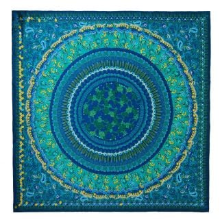 Cordings Blue Boheme Mini Silk Scarf Dif ferent Angle 1