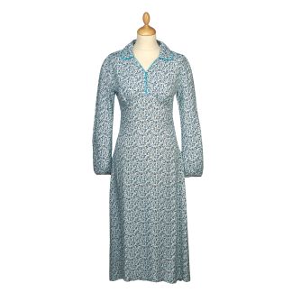 Cordings Blue Long Sleeve Floral Dress Main Image