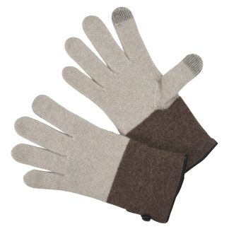 Cordings Beige Block Contrast Merino Gloves Main Image