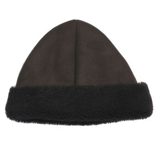 Cordings Chocolate Sheepskin Beanie Hat Main Image