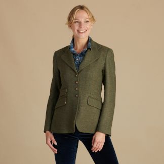 Cordings Tba Forest Green Double Vent Tweed Jacket Main Image