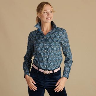 Cordings Peacock Place Shirt Made With Tana Lawn™ Main Image