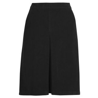 Cordings Black Needlecord Pleated Skirt Main Image