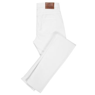 Cordings White Cotton Stretch Jeans Main Image