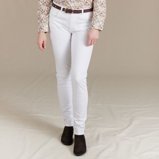 Cordings White Cotton Stretch Jeans Dif ferent Angle 1