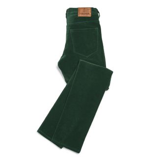 Cordings Green Straight Leg Velvet jeans Main Image