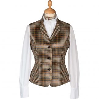 Cordings Wincanton Tweed Fitted Collared Waistcoat Main Image