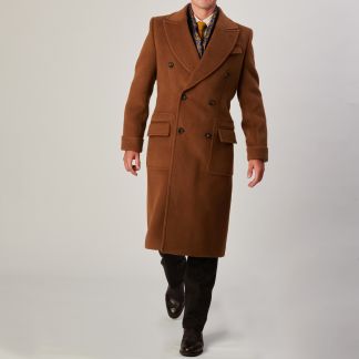 Cordings Chestnut Double Breasted Polo Coat  Different Angle 1