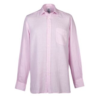 Cordings Soft Pink Vintage Linen Shirt Dif ferent Angle 1
