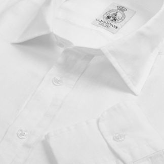 Cordings White Vintage Linen Shirt Main Image