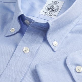 Cordings Sky Blue Button Down Chambray Shirt Main Image
