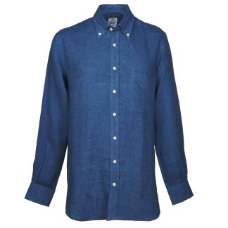 Cordings Blue Indigo Vintage Button Down Shirt Dif ferent Angle 1