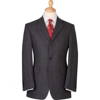 Cordings Charcoal 12oz Three Button Flannel Suit Main Image