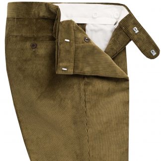 Cordings Moss Green Corduroy Trousers Dif ferent Angle 1
