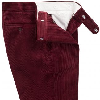 Cordings Wine Corduroy Trousers Dif ferent Angle 1