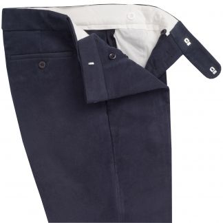 Cordings Navy Blue Moleskin Men's Trousers Dif ferent Angle 1