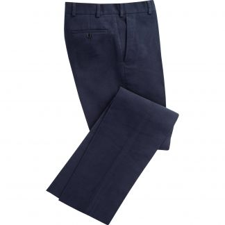 Cordings Navy Earl Moleskin Trousers Main Image
