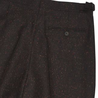 Cordings Chocolate Derry Irish Donegal Tweed Trousers Dif ferent Angle 1