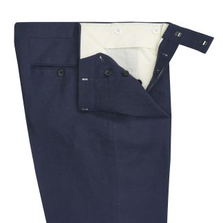 Cordings Navy Bambridge Linen Trousers Dif ferent Angle 1